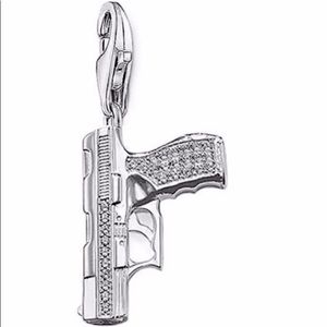 S925 Vintage Weapon Pistol Gun Pendant for Men